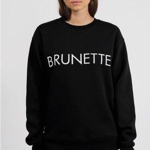 Brunette The Label — “ Brunette “ Black Sweater. New with tags. XS/S
